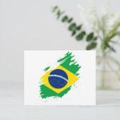 ブラジル裂けた旗 国民の誇り スポーツ ポストカード (スタンド正面)