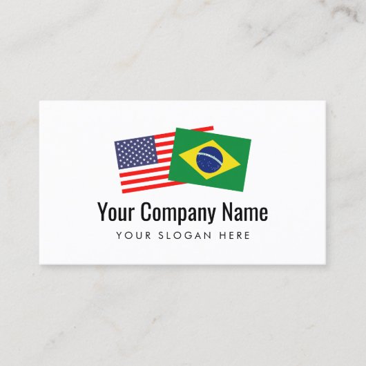 ブラジル語翻訳ポルトガル語（アメリカ語） 名刺 (正面)