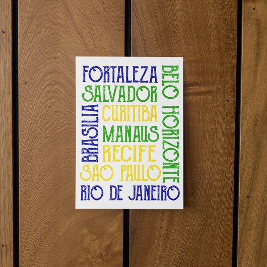 ブラジル都市名リオデジャネイロサンパウロ ポストカード