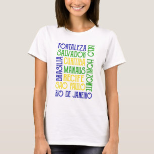 ブラジル都市名リオデジャネイロサンパウロ Tシャツ