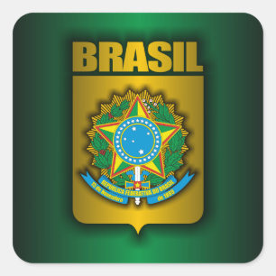 "ブラジル鋼鉄"のステッカー スクエアシール