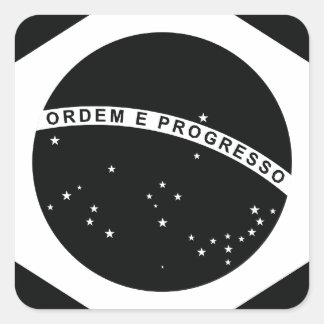 ブラジル黒国旗 スクエアシール