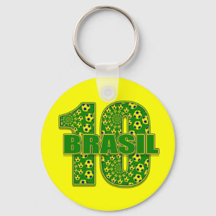 ブラジル10 -ブラジルの第10サッカーのfutbolのギフト キーホルダー