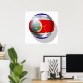 ブラジル2014年コスタリカのサッカーチームのボールW杯 ポスター (ホームオフィス)