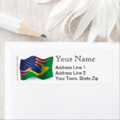 ブラジル・アメリカ国旗 ラベル (インサイチュ)