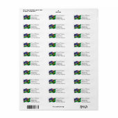 ブラジル・アメリカ国旗 ラベル (フルシート)