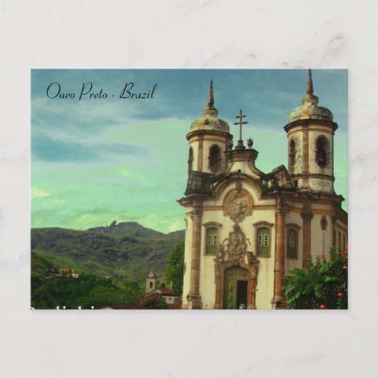 ブラジル、オウロプレト、Igreja San Francisco de Assis ポストカード (正面)