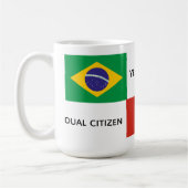 ブラジル・カナダ二重市民マグカップ コーヒーマグカップ (左)