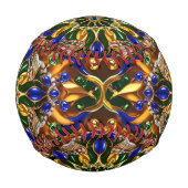 ブラジル・カラーの愛国野球 野球ボール (正面)