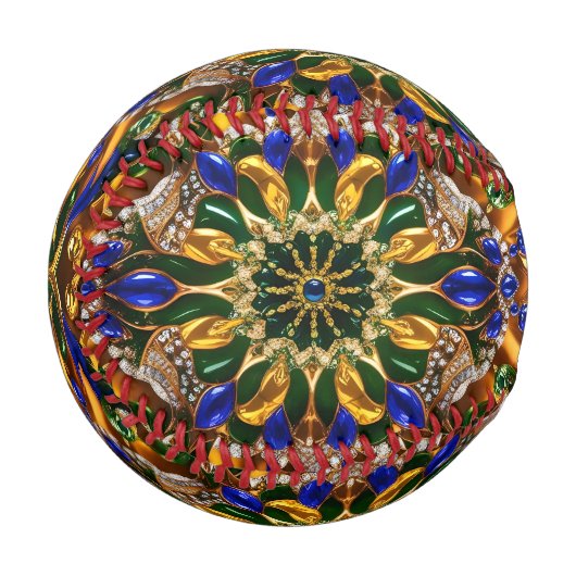 ブラジル・カラーの愛国野球 野球ボール (正面左)