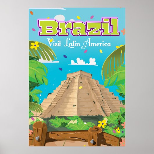 ブラジル カートゥーン 旅行ポスター 印刷 ポスター (正面)