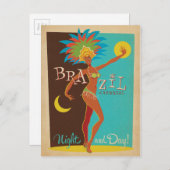 ブラジル・カーナバル |夜と昼! ポストカード (正面/裏面)