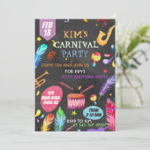 ブラジル カーニバルをテーマにした招待状のデザイン 招待状 (スタンド正面)