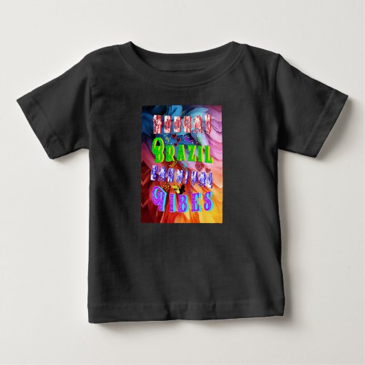 ブラジル カーニバル バイブス万歳！ ベビーTシャツ (正面)