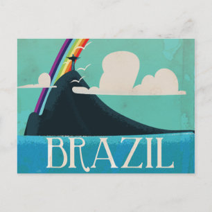 ブラジル・キリストredeemer vintage travel poster ポストカード