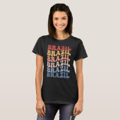 ブラジル グルービー レトロ ブラジル人 Tシャツ (正面フル)