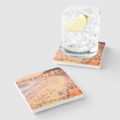 ブラジル、コパカバーナヴィンテージ、リオデジャネイロビーチ ストーンコースター (横)