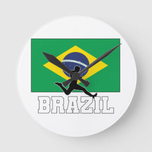 ブラジル・サッカー日本代表チーム24時間体制 ラウンド壁時計