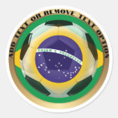 ブラジル サッカー スポーツ ラウンドシール (正面)