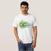 ブラジル, サッカー デザイン Tシャツ (正面フル)