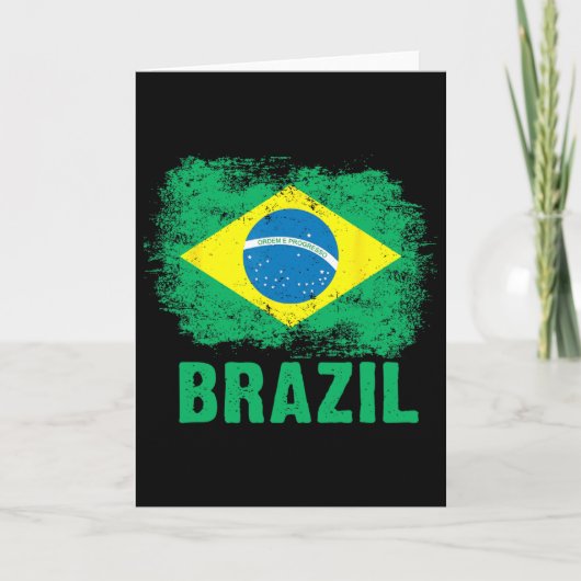 ブラジル+サッカー+ブラジルの旗 カード (正面)