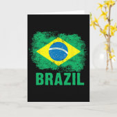 ブラジル+サッカー+ブラジルの旗 カード (黄色い花)