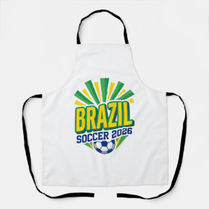 ブラジル サッカー 2026 サッカー 太字 国 タイポグラフィ エプロン