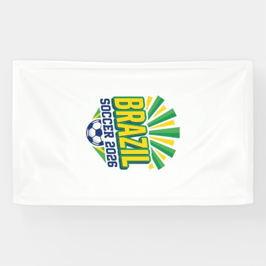 ブラジル サッカー 2026 サッカー 太字 国 タイポグラフィ 横断幕 (横)