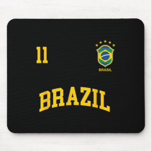 ブラジル ナンバー11 ブラジル代表 サッカー スポーツTシャツ マウスパッド