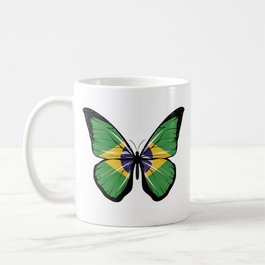 ブラジル バタフライ フラッグ コーヒーマグカップ (左)