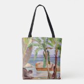 ブラジル・パケタのバナナと岩 トートバッグ (裏面)