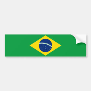 ブラジル-ブラジルの国旗 バンパーステッカー