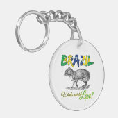 ブラジル – ブラジルを愛すべきでない引用文 キーホルダー (正面左)