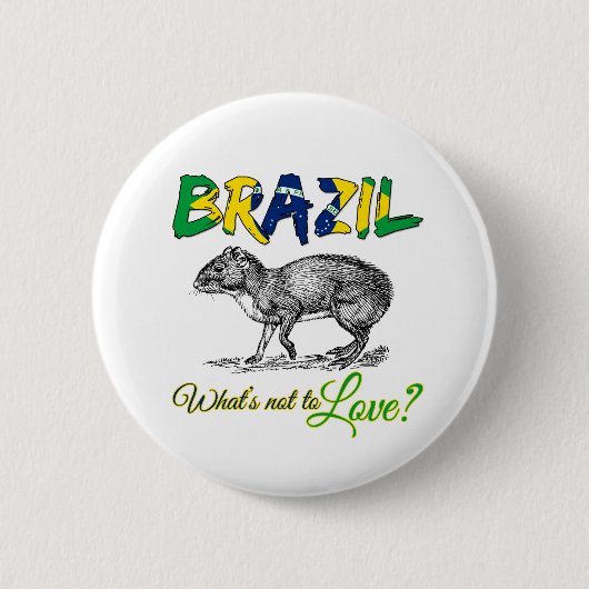 ブラジル – ブラジルを愛すべきでない引用文 缶バッジ (正面)