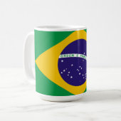 ブラジル:ブラジル国旗 コーヒーマグカップ (正面左)