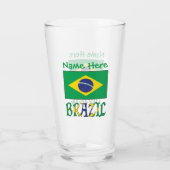 ブラジル ブラジル国旗 緑 カスタマイズ タンブラーグラス (裏面)