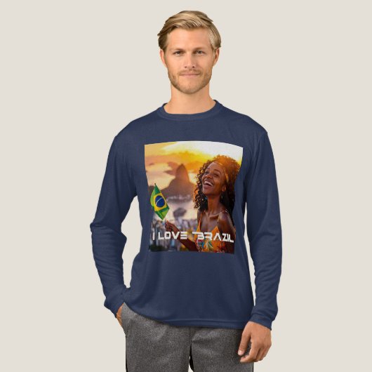 ブラジル - ブラジル大好き トライブレンドＴシャツ (正面全体)