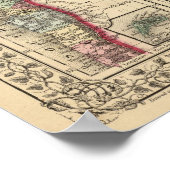 ブラジル、ボリビア、パラグアイ、ウルグアイの地図と旅行に出かけよう。 ポスター (角)