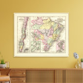 ブラジル、ボリビア、パラグアイ、ウルグアイ2 キャンバスプリント (インサイチュ (リビング))