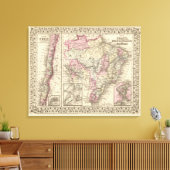 ブラジル、ボリビア、パラグアイ、ウルグアイ キャンバスプリント (インサイチュ (リビング))