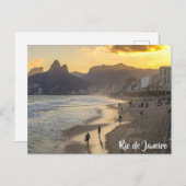 ブラジル,リオデジャネイロ,イパネマビーチ ポストカード (正面/裏面)