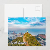 ブラジル、リオデジャネイロ、キリスト・ザ・リデエマー シーズンポストカード (正面/裏面)