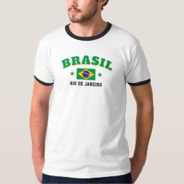 ブラジル リオデジャネイロ レトロ フラッグ Tシャツ