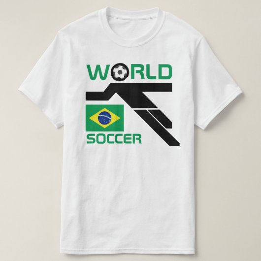 ブラジル ワールドサッカー Tシャツ (デザイン正面)