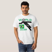 ブラジル ワールドサッカー Tシャツ (正面フル)