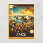 ブラジル |ヴィンテージ絵を描ー ポストカード (正面)