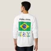 ブラジル 名前入り ブラジル国旗 スウェットシャツ (裏面フル)