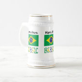 ブラジル 名前入り ブラジル国旗 ビールジョッキ (正面左)