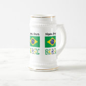 ブラジル 名前入り ブラジル国旗 ビールジョッキ (正面右)