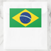 ブラジル*国旗のシール 長方形シール (バッグ)